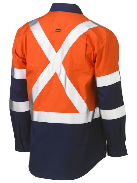 Bisley - X Taped Biomotion Two Tone Hi Vis Lightweight Drill Shirt - BS6696XT