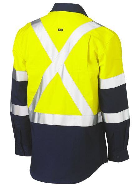 Bisley - X Taped Biomotion Two Tone Hi Vis Lightweight Drill Shirt - BS6696XT