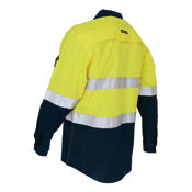 DNC - Two-Tone RipStop Cotton Shirt with Reflective CSR Tape. L/S - 3588