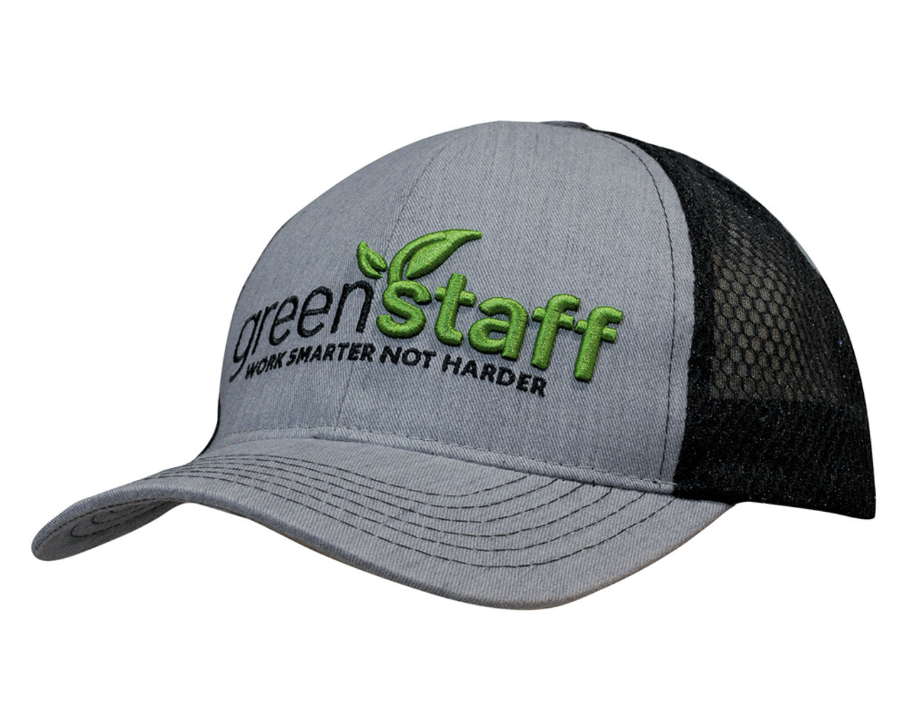 Headwear - Light Brushed Poly Cotton Marle with honeycomb mesh - 3971