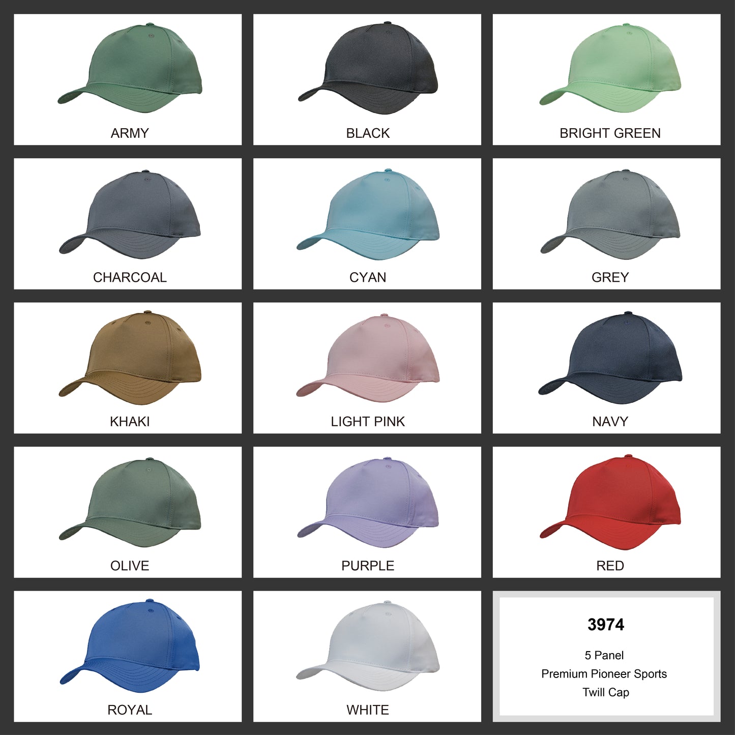 Headwear - Premium Pioneer Sports Twill - 3974