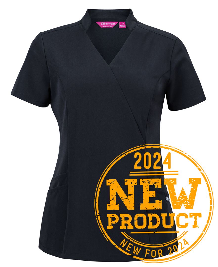Jb's Wear - Ladies NU Mandarin Collar Scrub Top - 4SMT1