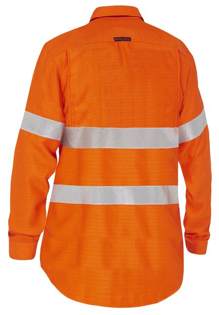 Bisley - Apex 160 Women's Taped Hi Vis FR Ripstop Vented Shirt -BL8339T