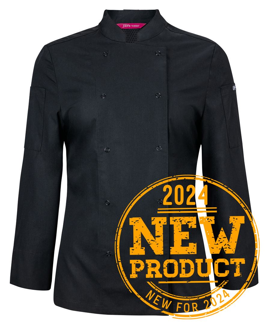 JB's Wear - Ladies L/S Snap Button Chefs Jacket - 5CJL1
