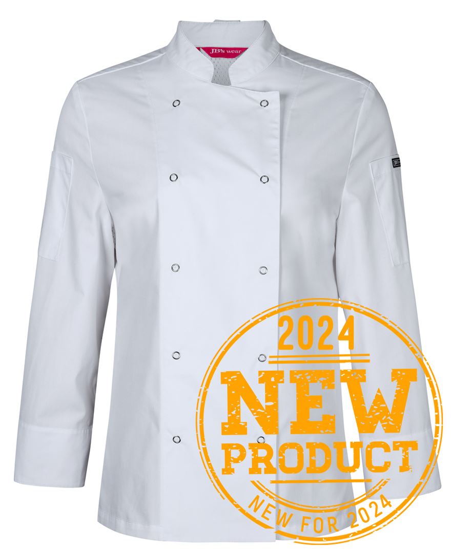 JB's Wear - Ladies L/S Snap Button Chefs Jacket - 5CJL1