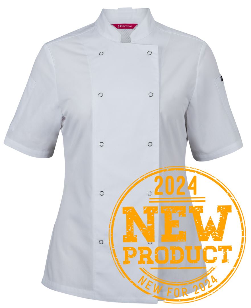 JB's Wear - Ladies S/S Snap Button Chef Jacket - 5CJS1