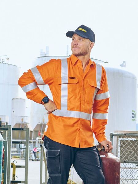 Bisley - Apex 185 X Taped Biomotion Hi Vis FR Ripstop Vented Shirt - BS8439XT