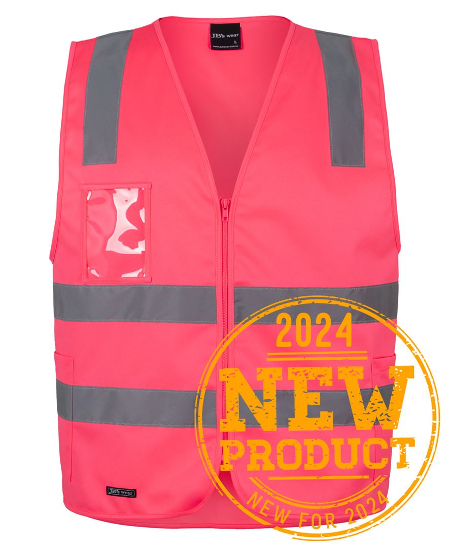 Jb'S Wear Hi Vis (D+N) Zip Safety Vest 6DNSZ