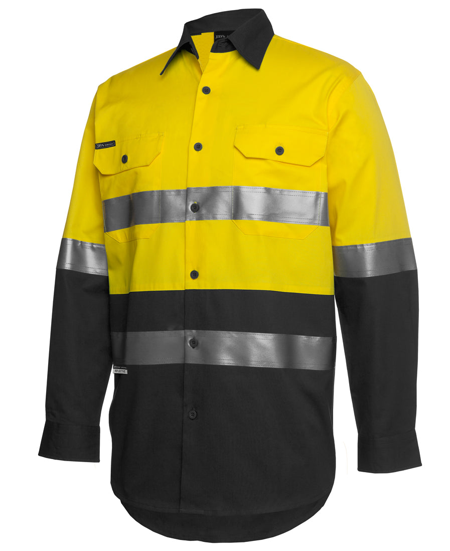 Jb's - Hi Vis Long Sleeve (D+N) 150g Work Shirt - Adults - 6DNWL - 1st