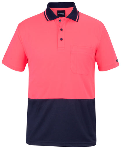 Jb'S Wear Adults And Kids Hi Vis Non Cuff Traditional Polo 6HVNC-A