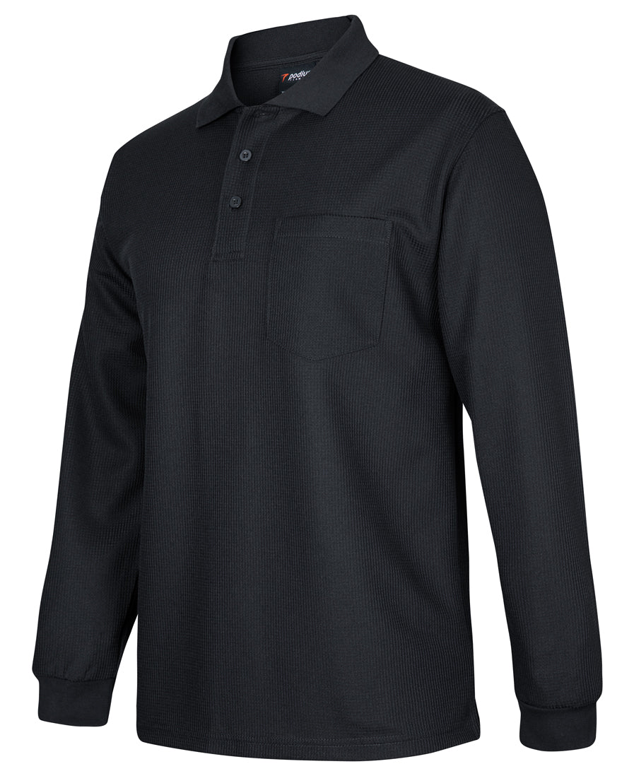 JB's Wear - Podium L/S Waffle Pocket Polo - 7WPL