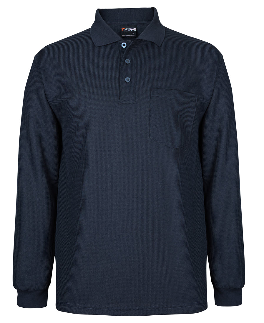 JB's Wear - Podium L/S Waffle Pocket Polo - 7WPL