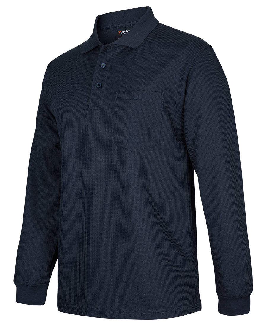 JB's Wear - Podium L/S Waffle Pocket Polo - 7WPL