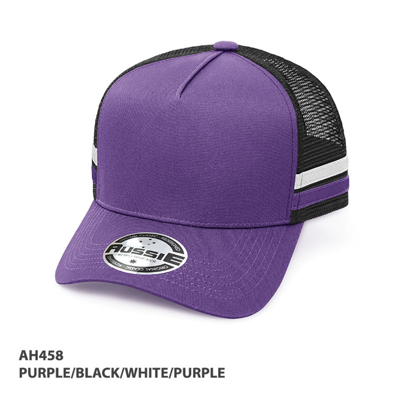 Grace Collection - AH458 Kids A-Frame Striped Trucker Cap