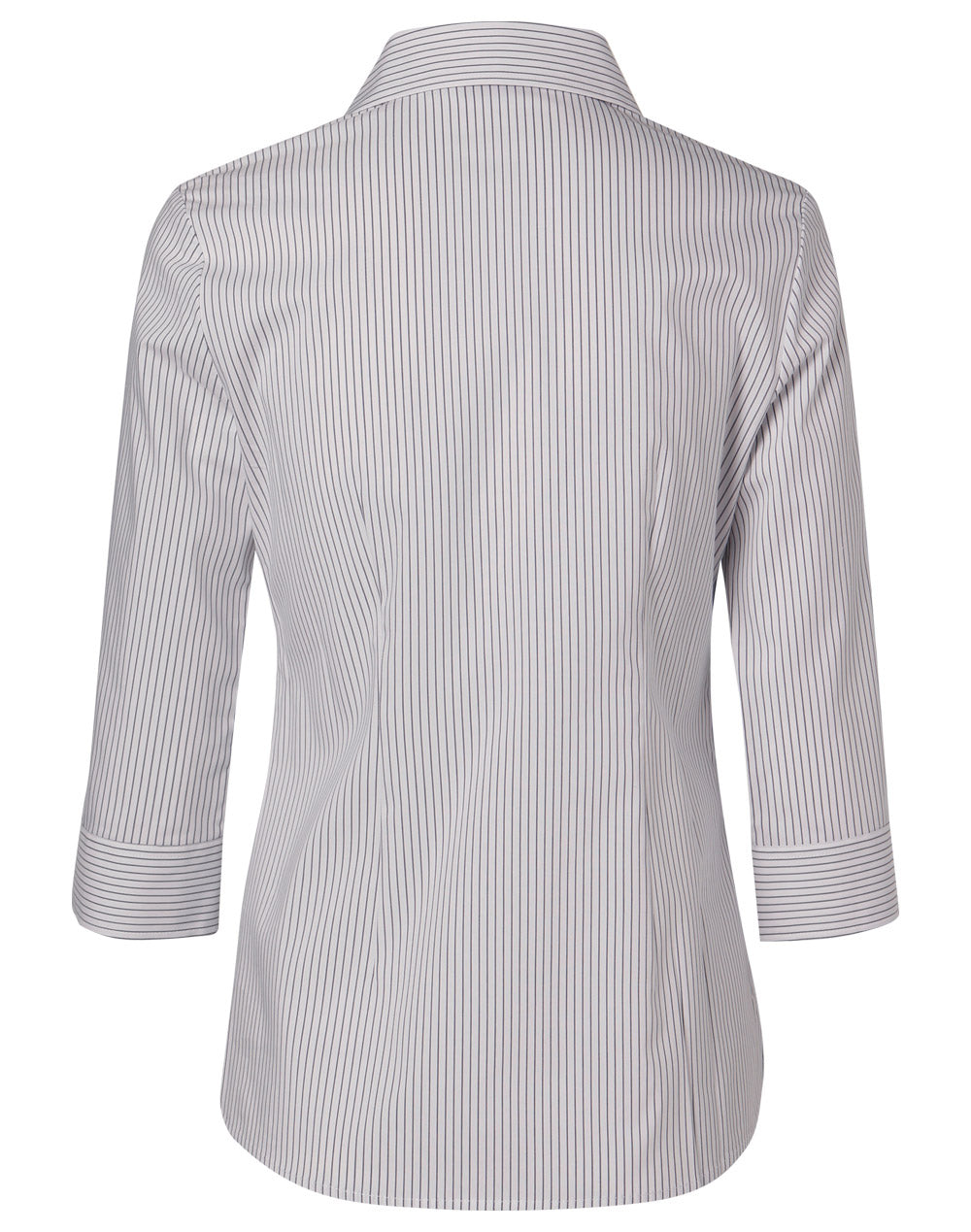 Winning Spirit-Women's Ticking Stripe 3/4 Sleeve Shirt-M8200Q