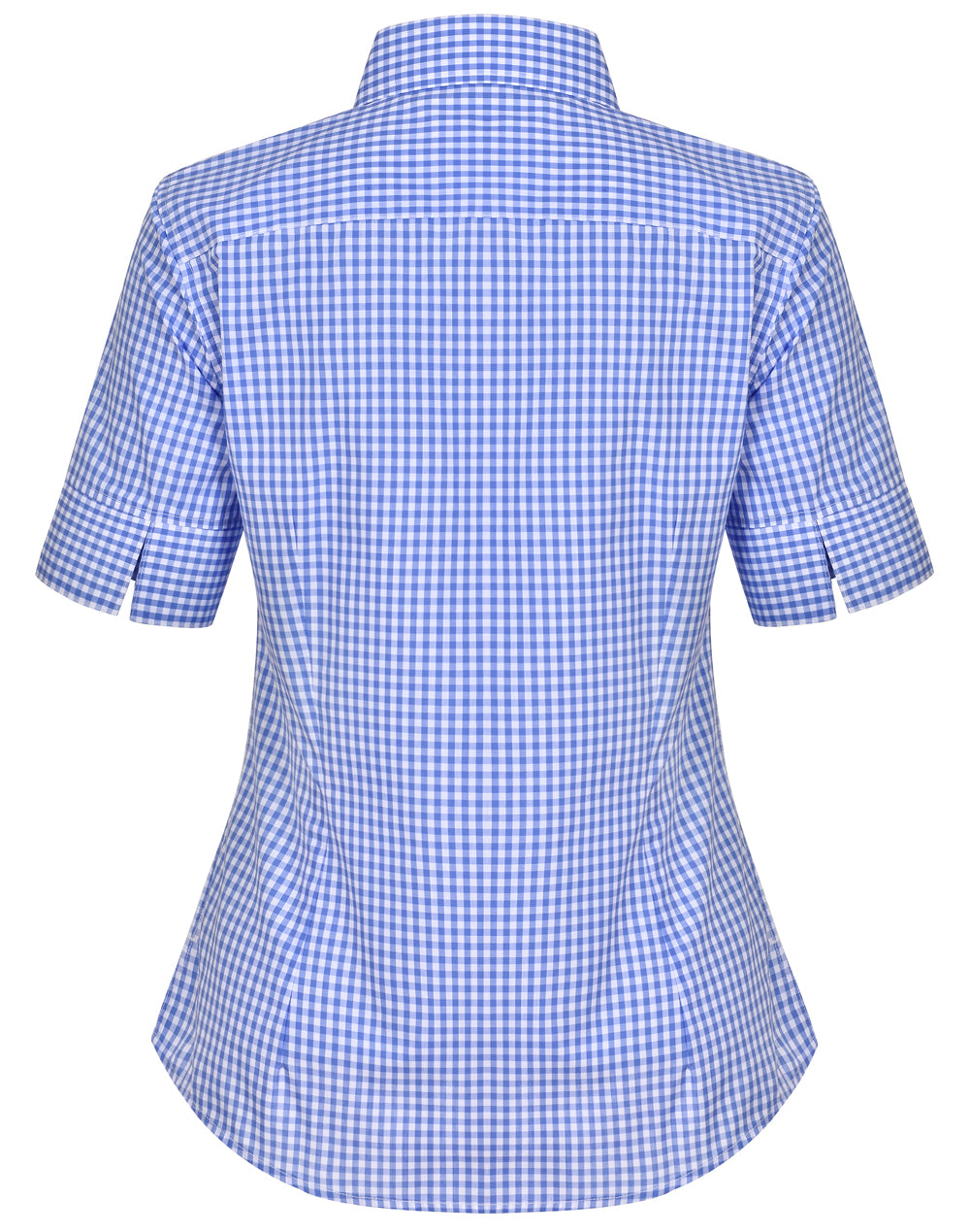 Winning Spirit- Ladies’ Gingham Check Short Sleeve Shirt-M8300S