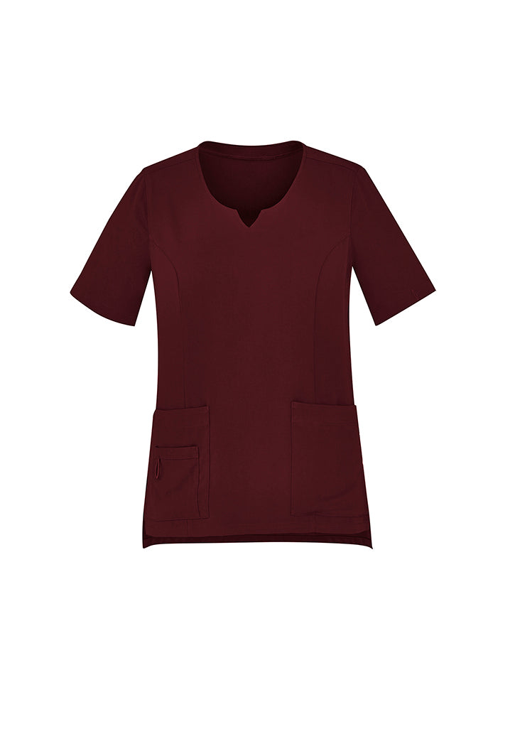Biz Care Womens Tailored Fit Round Neck Scrub Top CST942LS