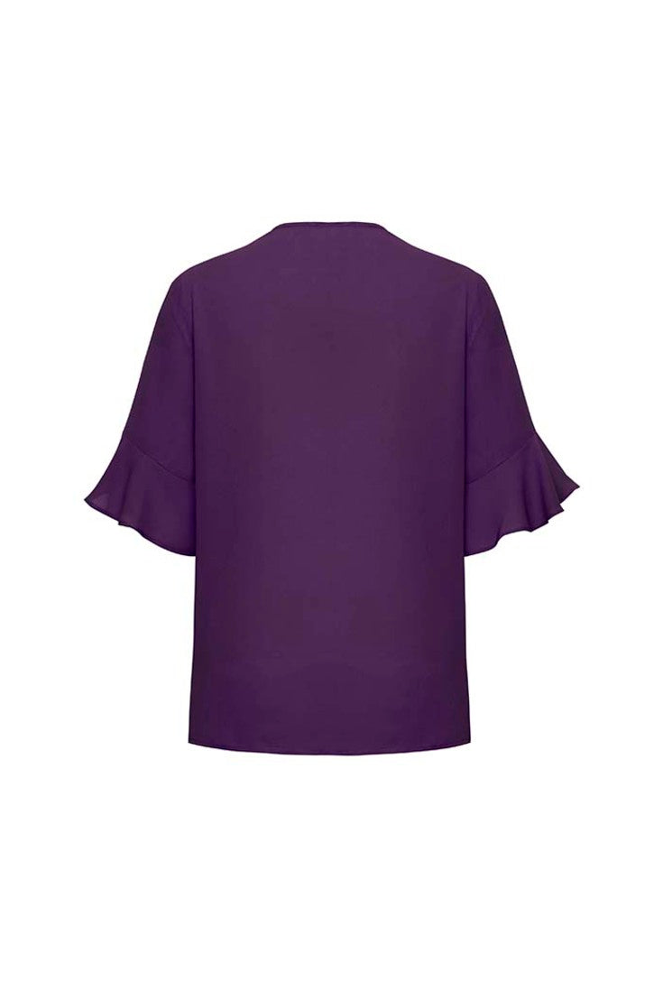 Biz Corporate Womens Aria Fluted Sleeve Blouse RB966LS