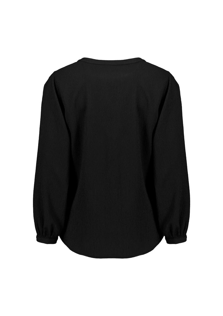 Biz Corporates - Womens Ruche Long Sleeve Blouse - RU568LL