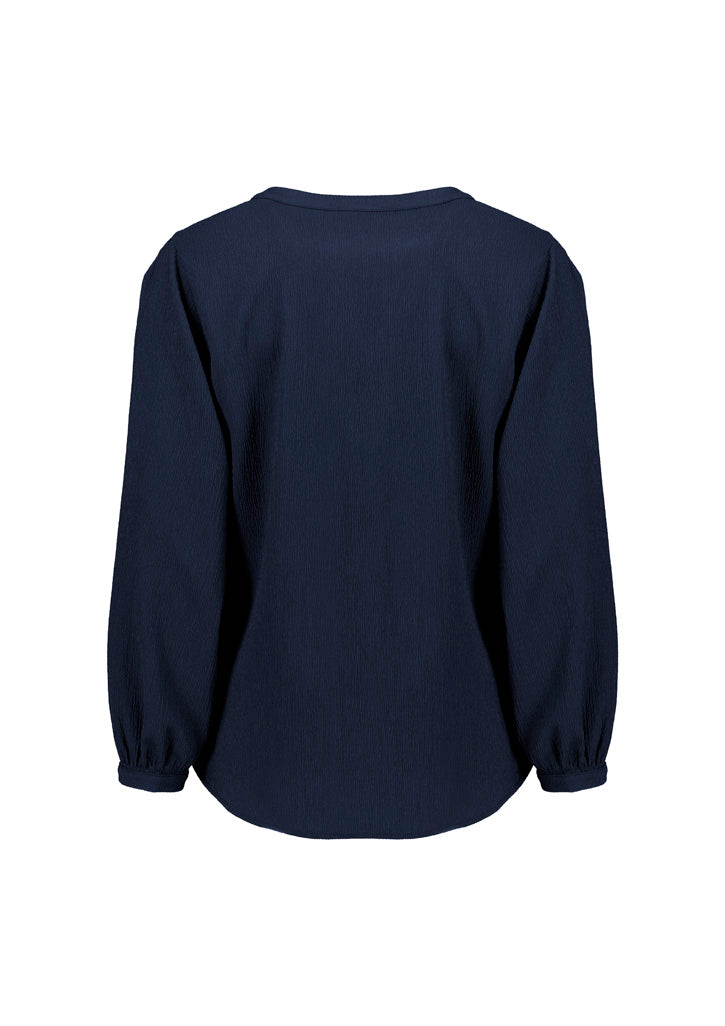 Biz Corporates - Womens Ruche Long Sleeve Blouse - RU568LL