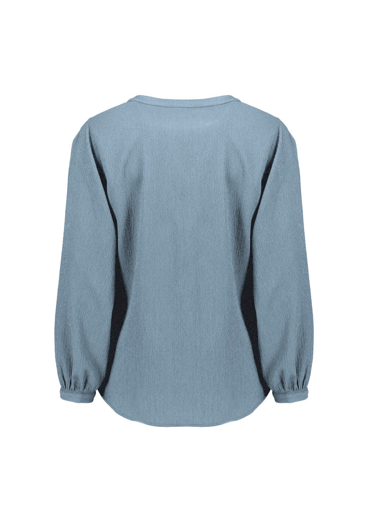 Biz Corporates - Womens Ruche Long Sleeve Blouse - RU568LL