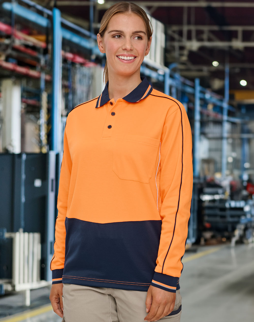 Winning Spirit - Hi Vis Sustainable Cool-Breeze Safety Polo - SW90