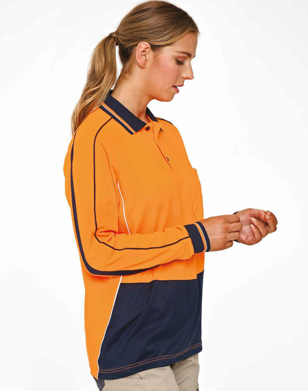 Winning Spirit - Hi Vis Sustainable Cool-Breeze Safety Polo - SW90