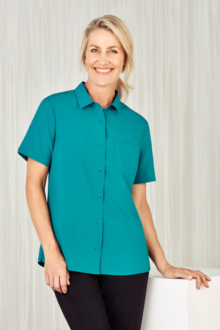 Biz Care - Womens Easy Stretch Short Sleeve Shirt - CS947LS -1st