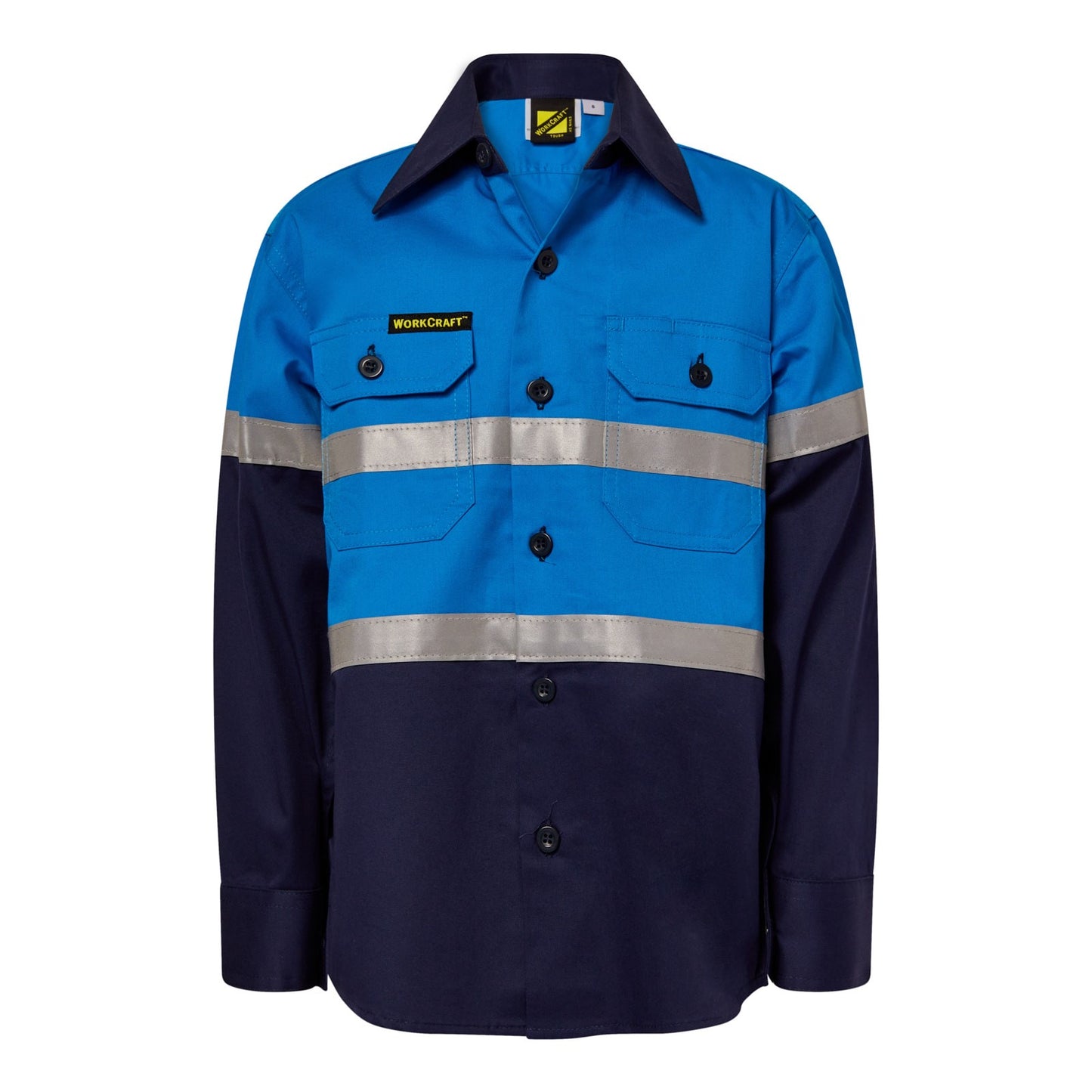 Workcraft-Kids Two Tone Shirt Taped-WSK129