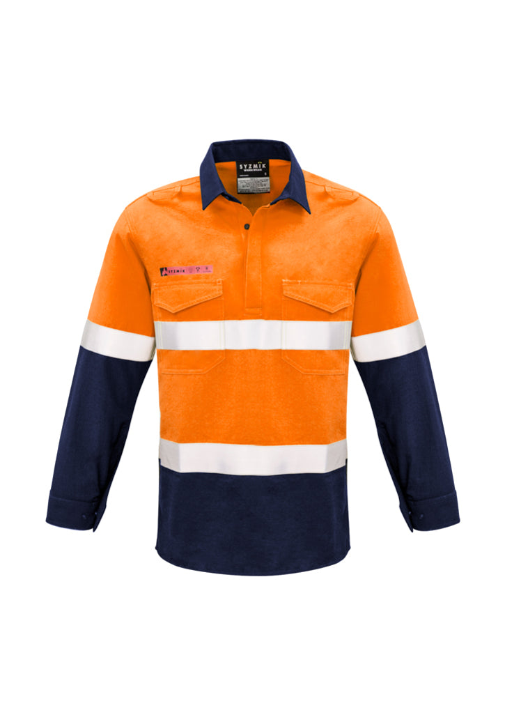 Syzmik - Mens Fr Closed Front Hooped Taped Spliced Shirt ZW133