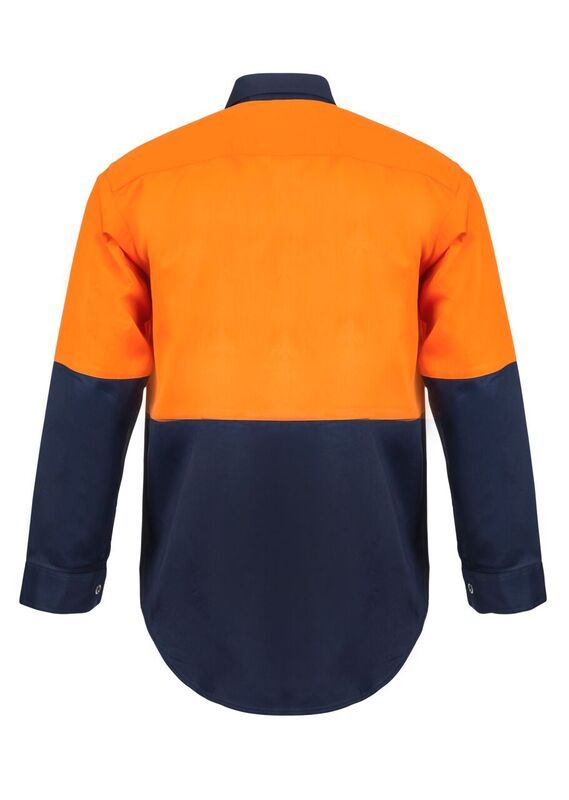 NCC APPAREL WS3032 Two Tone L/S Shirt With Studs - Star Uniforms Australia
