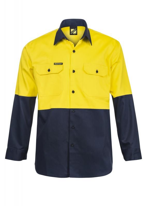 NCC APPAREL WS3022 Two Tone LONG Sleeve Shirt - Star Uniforms Australia