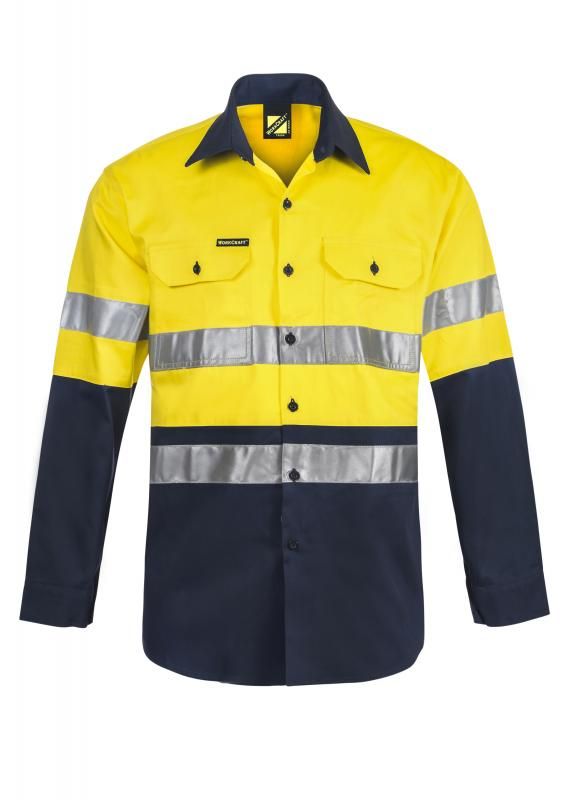 NCC APPAREL WS4000 Two Tone L/S Shirt W CSR Tape - Star Uniforms Australia