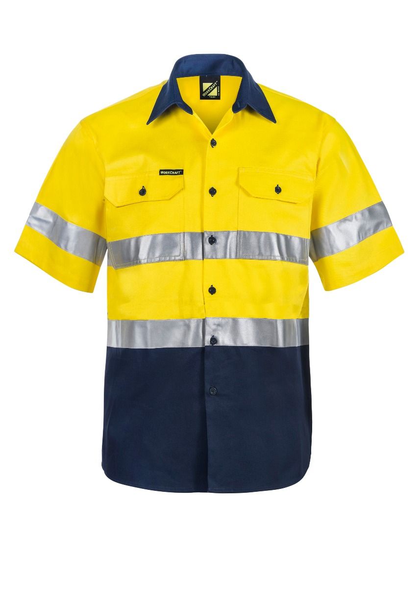 NCC APPAREL WS4001 Two Tone S/S Shirt W CSR Tape - Star Uniforms Australia