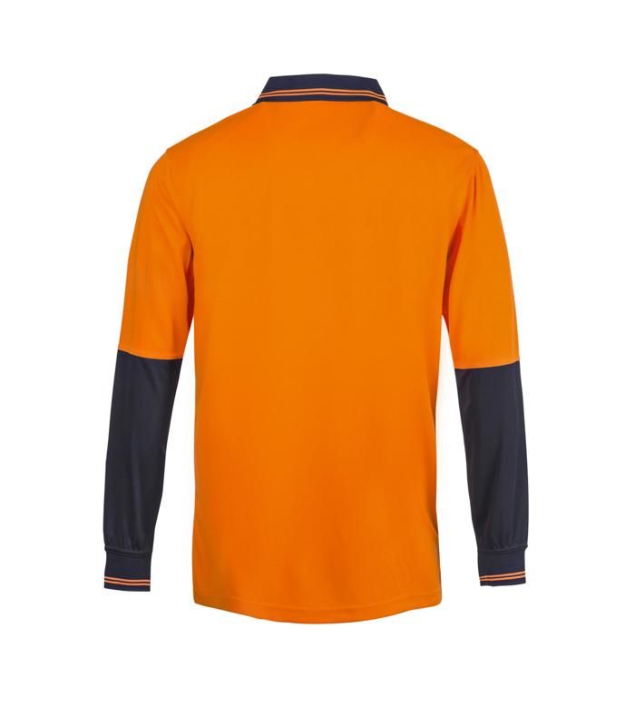 WORKCRAFT WSP402 Hi Vis Two Tone LS Polo CB - Star Uniforms Australia