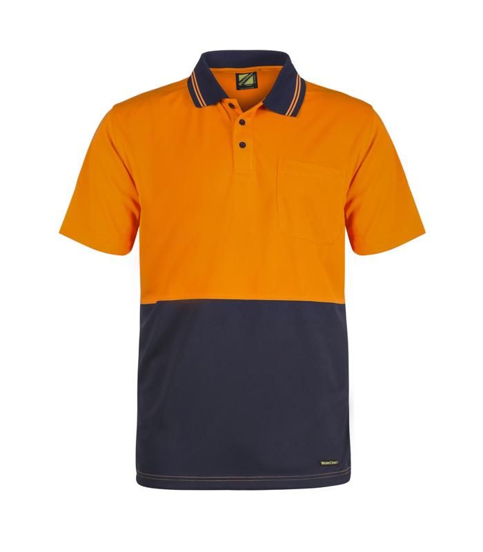 WORKCRAFT WSP401 Hi Vis Two Tone SS Polo CB - Star Uniforms Australia