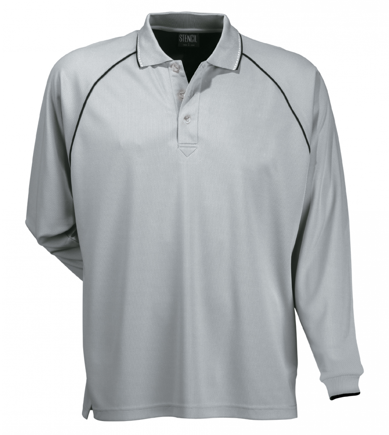 Stencil-Men's L/S Cool Dry Polo (1040)