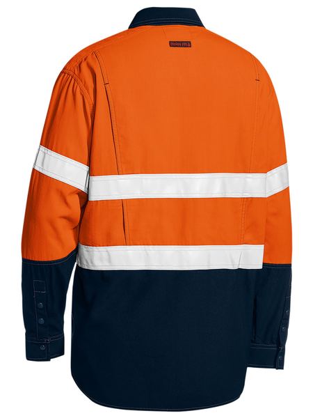 Bisley Tencate Tecasafe Taped Two Tone Hi Vis FR Lightweight Vented Shirt-BS8237T