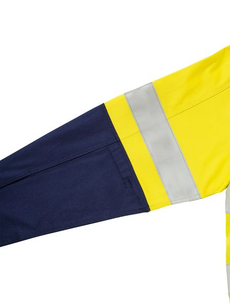 Bisley 3m Taped 2 Tone Hi Vis Mens Industrial Cool Vent Shirt-BS6448T