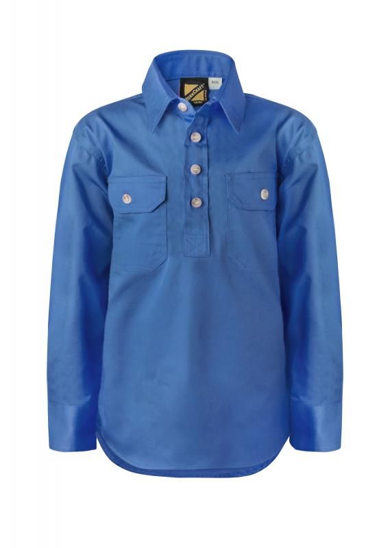 Ncc Wsk131 Kids Half Placket Full Col Sht - Star Uniforms Australia