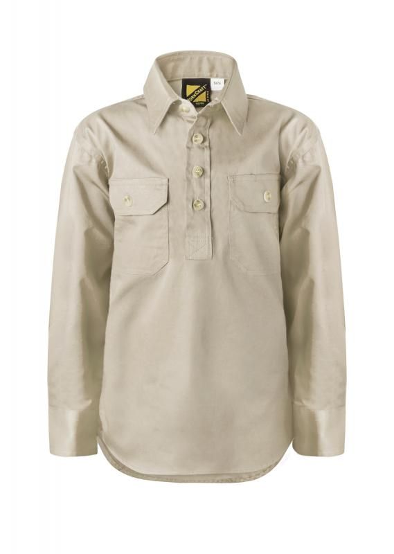 Ncc Wsk131 Kids Half Placket Full Col Sht - Star Uniforms Australia
