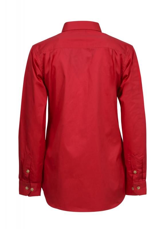 WORKCRAFT WSL505 Ladies Half Placket Shirt - Star Uniforms Australia
