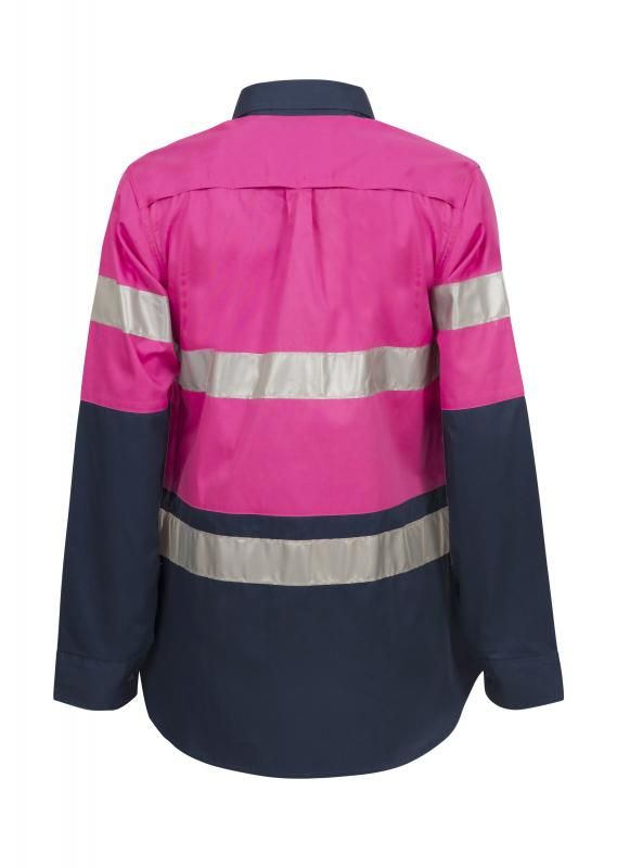 WORKCRAFT WSL503 Ladies Hi Vis 2 Tone Shirt Ref - Star Uniforms Australia