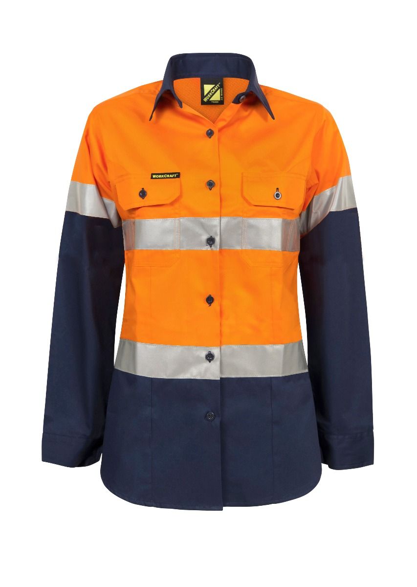 WORKCRAFT WSL501 Ladies Hi Vis 2 Tone Shirt CSR - Star Uniforms Australia