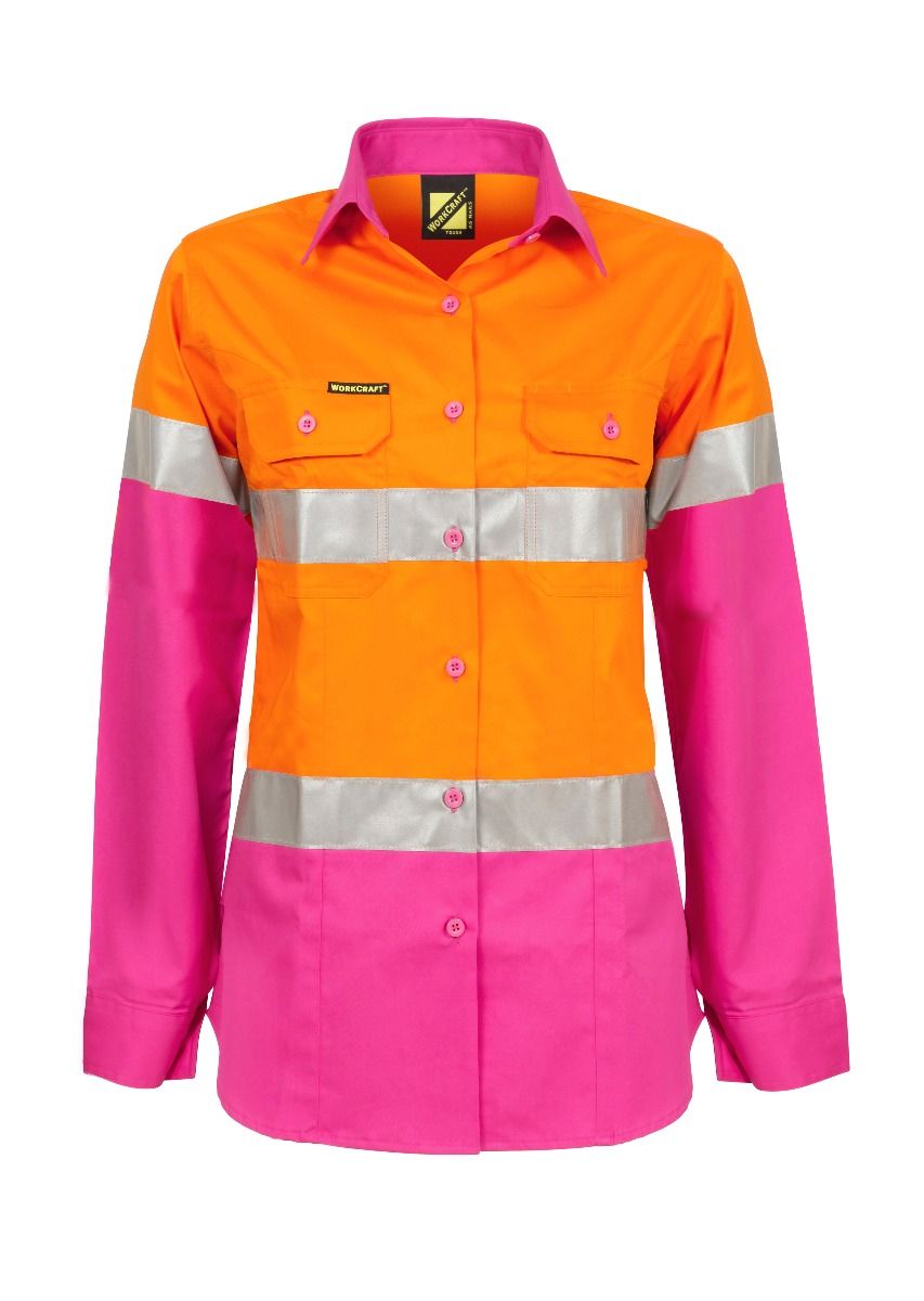 WORKCRAFT WSL501 Ladies Hi Vis 2 Tone Shirt CSR - Star Uniforms Australia