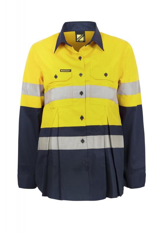WORKCRAFT WSL601 Maternity Hi Vis Shirt CSR Tape - Star Uniforms Australia