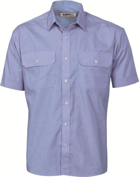 Dnc Polyester Cotton S/S Work Shirt (3211) - Star Uniforms Australia