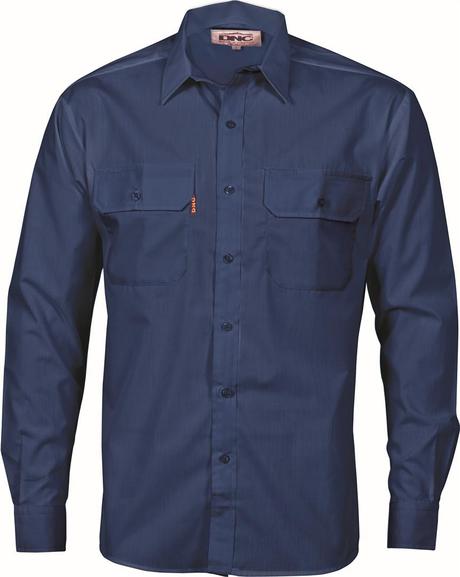 Dnc Polyester Cotton L/S Work Shirt (3212) - Star Uniforms Australia