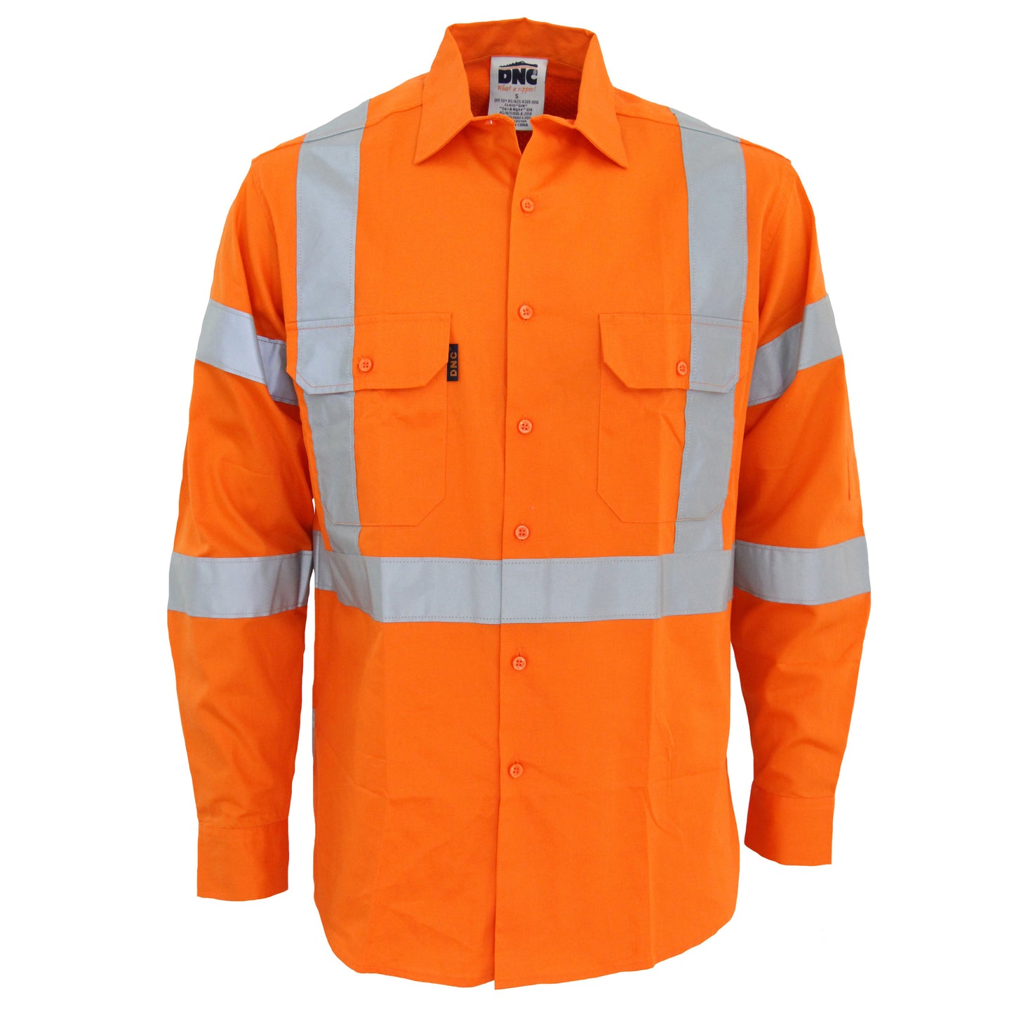 DNC Hi-Vis 3 way vented "X" back & Biomotion taped shirt 3545 - Star Uniforms Australia
