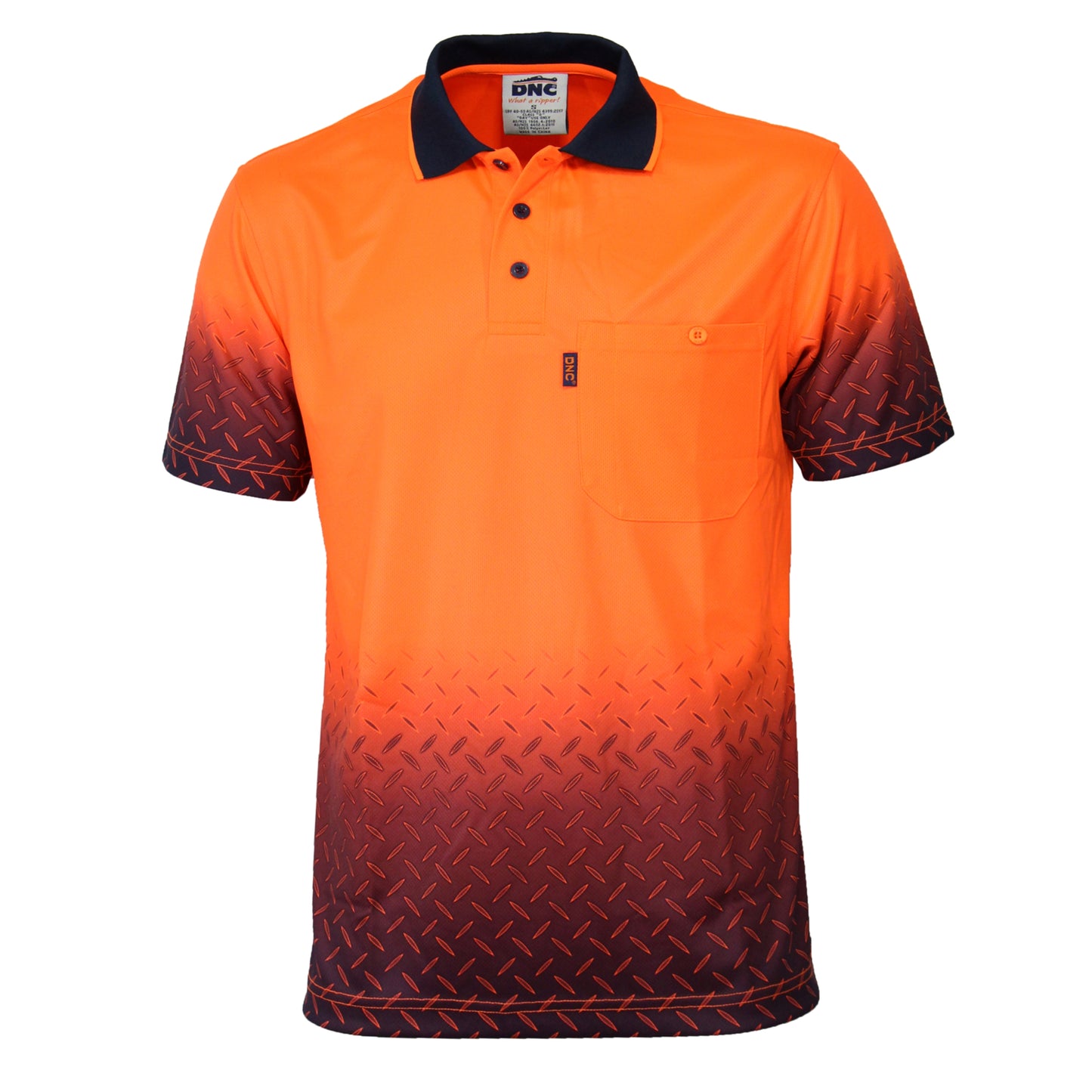 DNC - HiVis Sublimated Diamond Plate Polo - 3552